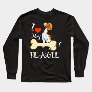 Beagle T-Shirt - I Love My Beagle Long Sleeve T-Shirt